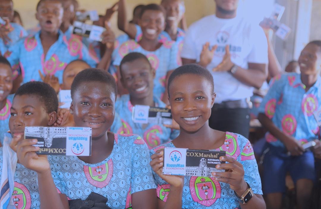 UE/R: Happy Man Foundation Donates 1,000 Mathematical Sets to JHS Schools in Upper East Region.
