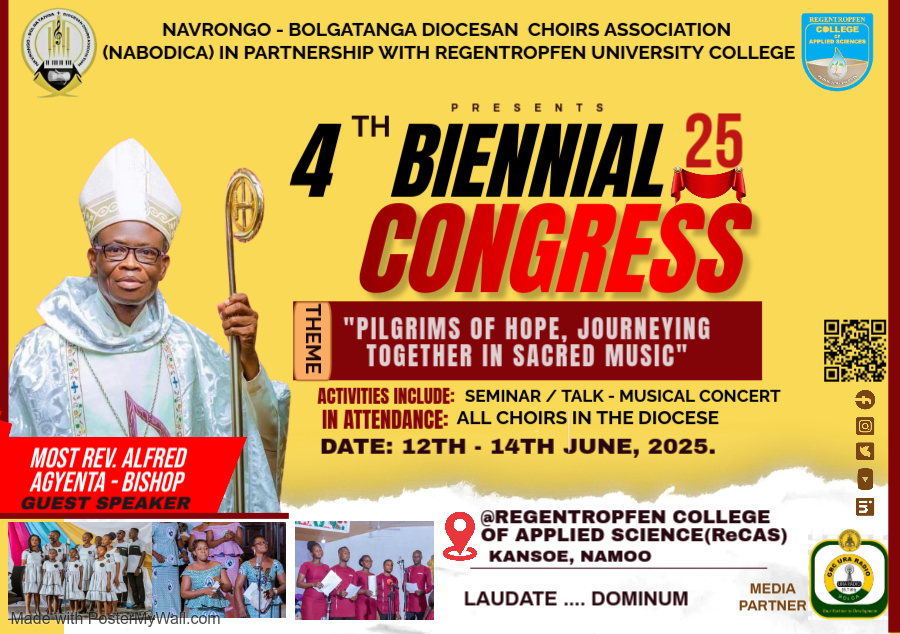 UE/R: 4TH BIENNIAL CONGRESS 2025: NAVRONGO – BOLGATANGA CHOIRS ASSOCIATION (NABODICA)