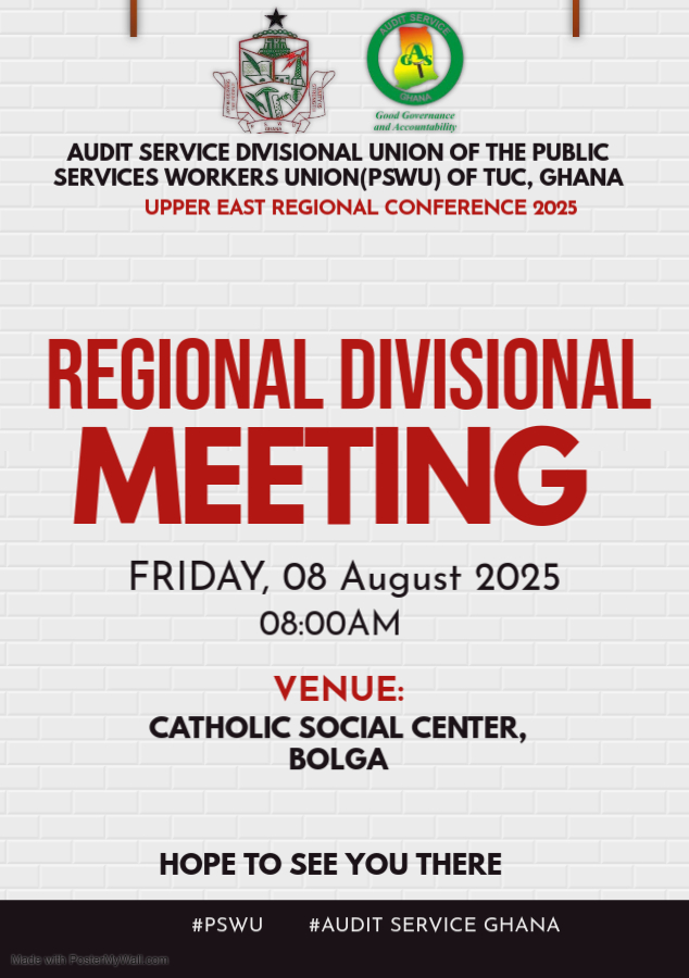 UE/R: AUDIT SERVICE DIVISION OF THE PSWU ORGANIZED REGIONAL CONFERENCE