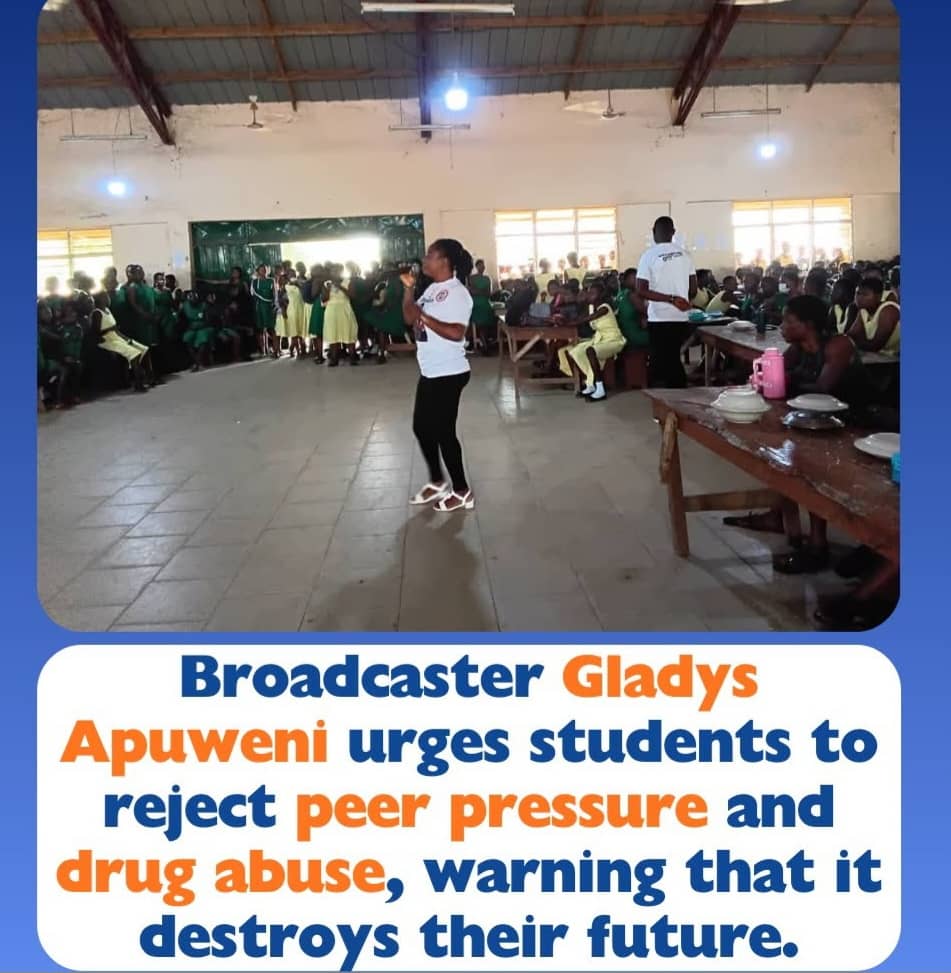 UER: Gladys Apuweni Leads Anti-Drug Abuse Campaign Across Upper East Senior High Schools.