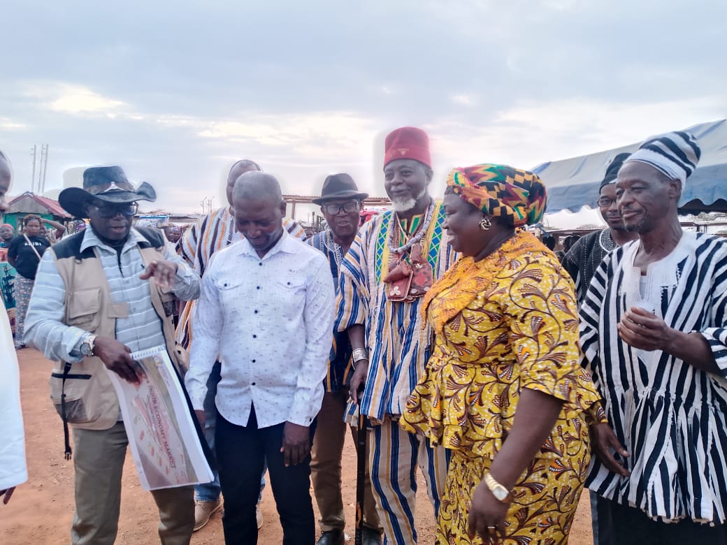 UE/R – Minister Akamugri cut sod for 24-Hour Market in Kasena Nankana Municipal.