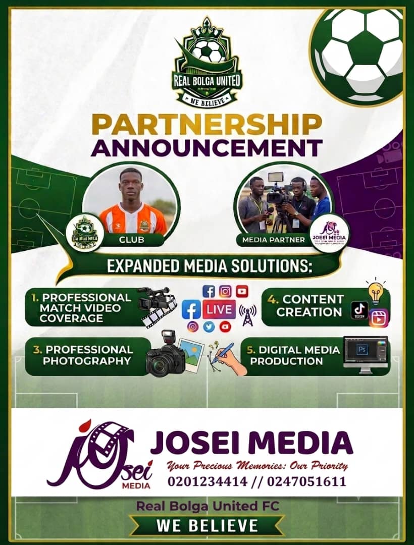 Real Bolga United FC Announces Strategic Media Partnership with Josei Media