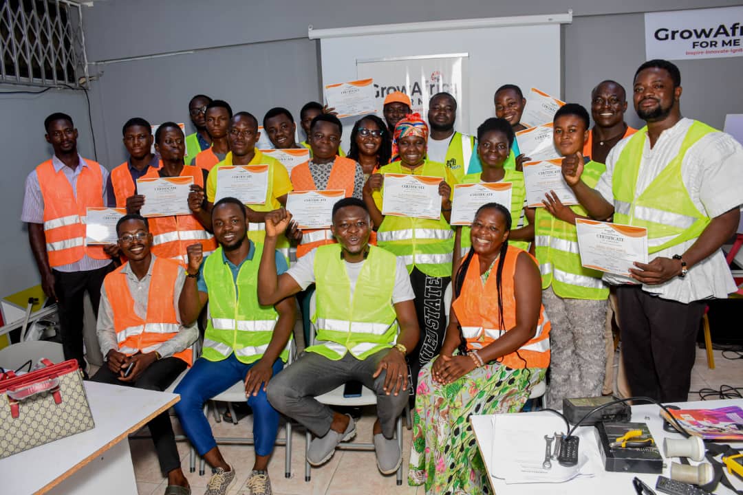 GrowAfrica For Me Empowers 24 Young People in Bolgatanga to Build Sustainable Satellite Installation Businesses