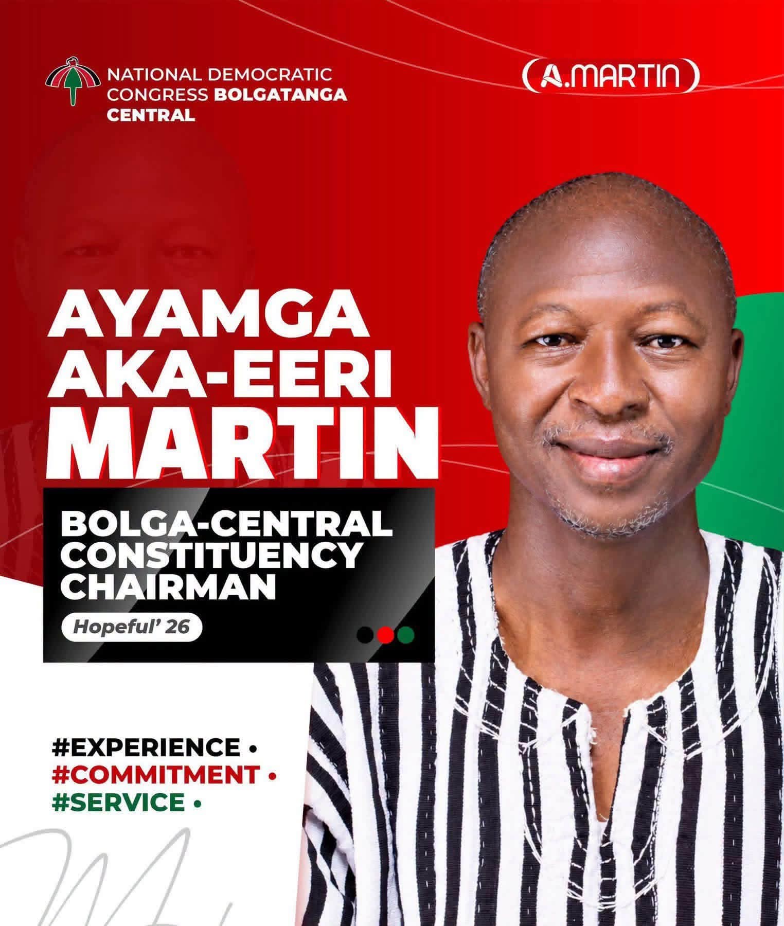 Bolga Central NDC Elections – Ayamga Martin Wins Chairmanship as Ayemvoa Isaac Storms to Victory with 920 Votes